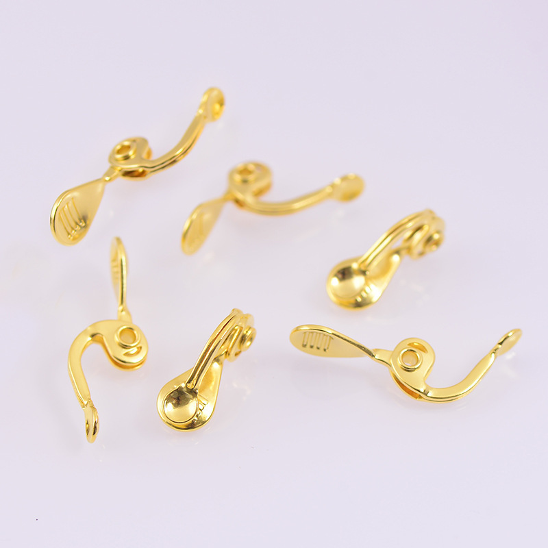 diy hand-made creative earrings accessories wholesale personality no ear hole earrings painless hanging ear clip converter wholesale