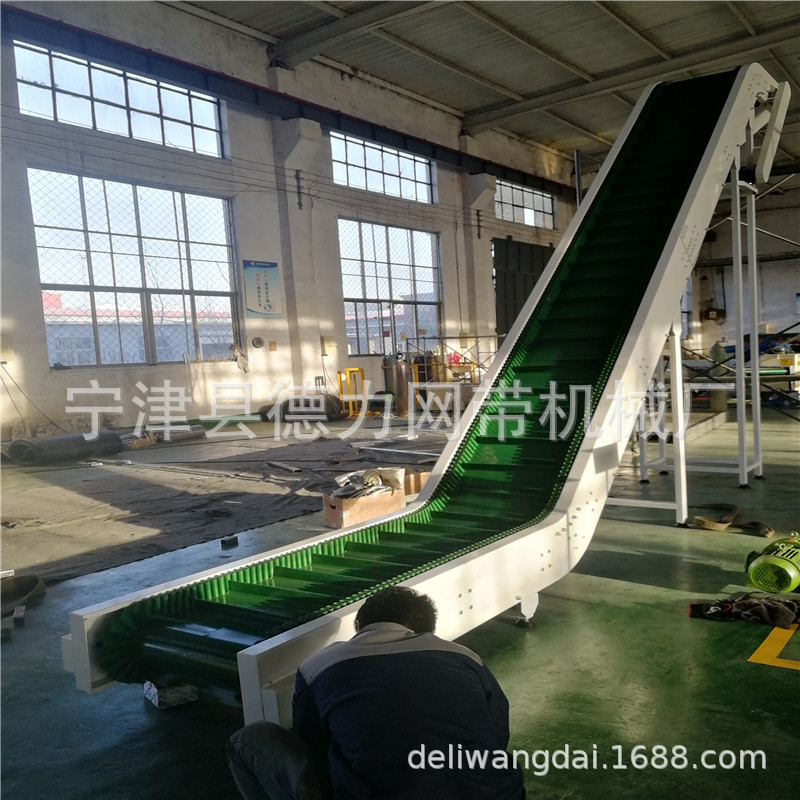 食品传送机食品输送带流水线传送机橡胶带爬坡输送机皮带提升机
