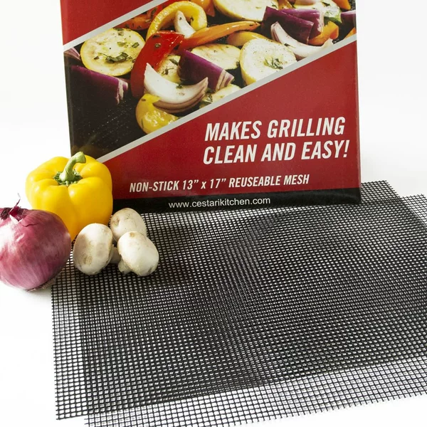 Bbq Grid Mat Fiberglass Grill Mat Teflon Non-Stick High Temperature Resistant Bbq Grid Mat Pizza Grill Mat