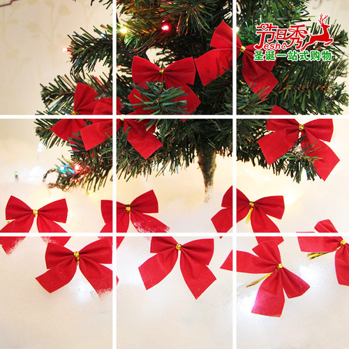 Christmas decorations, Christmas tree pendants, snowflake pendants, balls, bows, pine cones, gift bags, old people's drums, crutches, bells