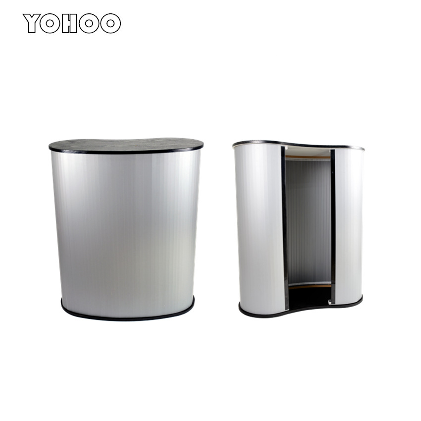 厂家直供促销台 便携式接待桌 中空板促销桌 木质桌面