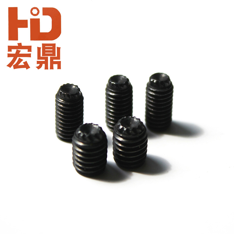 12.9级凹端内六角滚花紧定螺钉无头机米螺丝M2.5-3-4-5-6-8-10-12