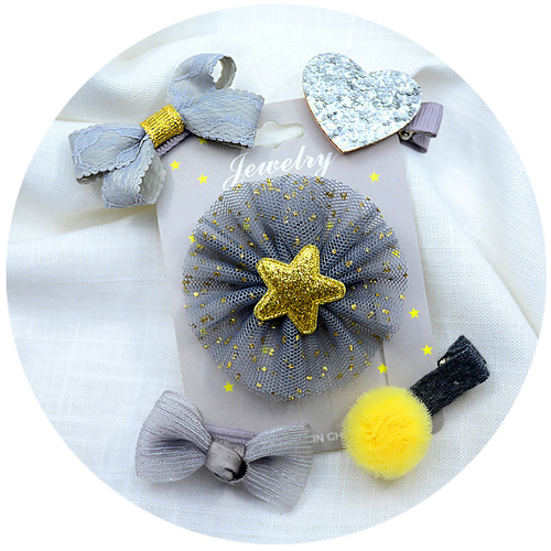 New Korean handmade foreign trade children's headwear gift set baby girl flower crown all-inclusive hair clip J87