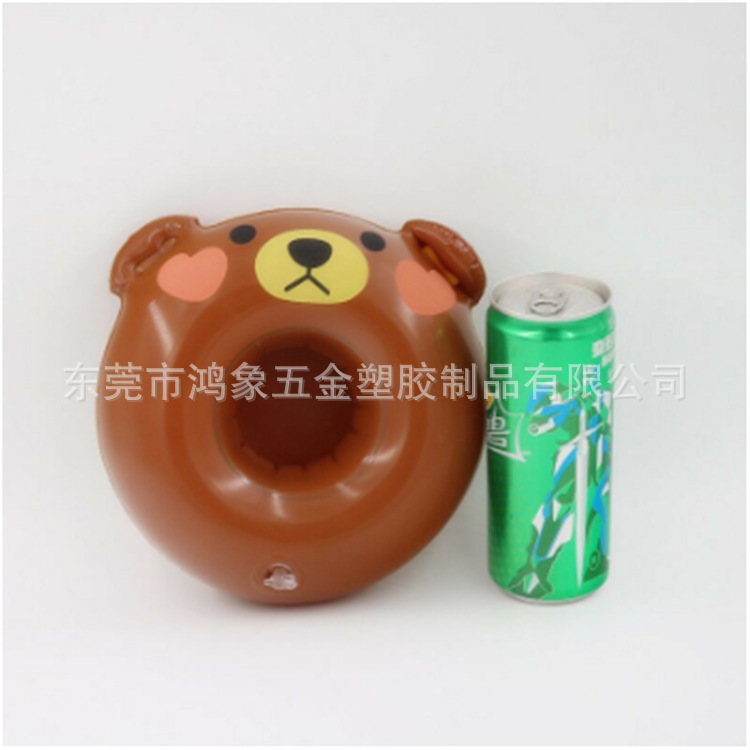 Floating Single-Hole Bear Cup Holder Pvc Inflatable Outdoor Watermelon Pineapple Play Cup Tray Cactus Cup Holder