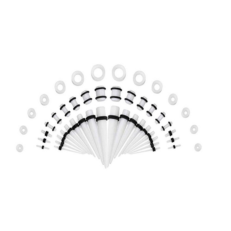 Amazon cuerno oído expansor traje acrílico señaló cono cuerno aurícula traje Crescent oído expansor 54 unidades un paquete