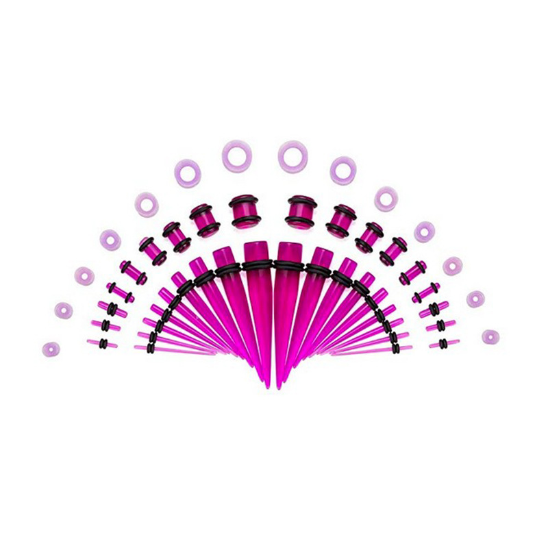 Amazon cuerno oído expansor traje acrílico señaló cono cuerno aurícula traje Crescent oído expansor 54 unidades un paquete