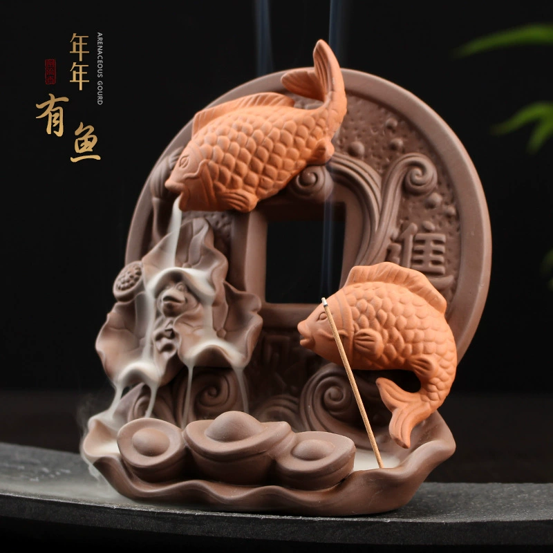 Нижняя задняя горелка из агарового дерева фиолетовая Песочная курильница с обратным потоком каждый год появляется все больше домашних чайных церемоний исследование ароматерапевтические принадлежности украшения заводская цена