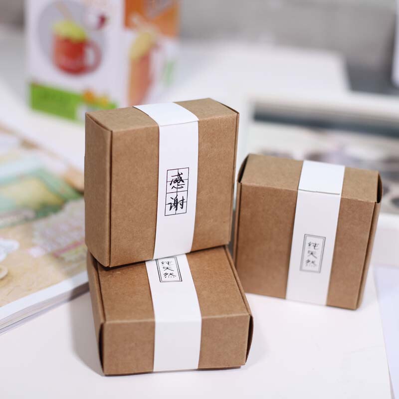 Imported Kraft Paper Box Handmade Soap Flying Machine Box Vintage Gift Box Jewelry Box Universal Packaging Folding Paper Box Customization