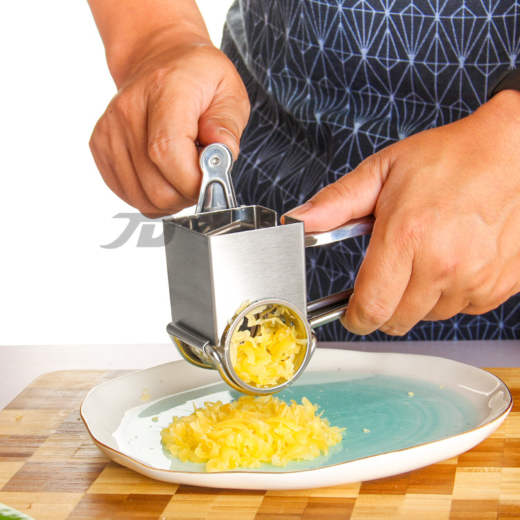 Cross-Border mano giratoria queso cepilladora tuerca rallador de acero inoxidable queso de tres piezas rallador herramientas de cocina