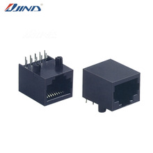 津达RJ45水晶头插座全塑胶1*1不带灯不带弹片网络插口10P10C