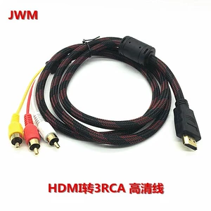 HDMI до 3RCA Красная и белая желтая разница линия HDMI к AV TV Set -Top Box