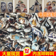 Street vendor supply: Anime-themed plush keychains with double-sided prints—wholesale from the original manufacturer, available in bulk.