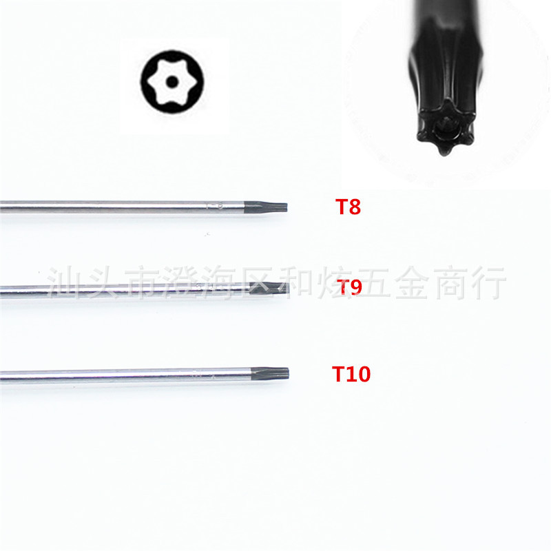 Manual Torx T8/T10 Screwdriver Screwdriver with Holes External Hexagon Screwdriver Game Machine Dismantling and Maintenance Tool