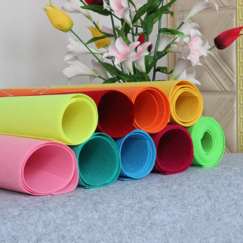 供应彩色化纤毛毡 彩色地毯毛毡布 幼儿园贴墙彩色毛毡