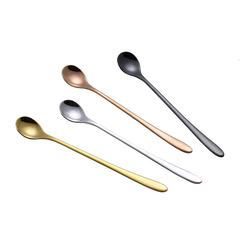 Langer Edelstahl Löffel Für Kaffee Und Desserts_voghion.com