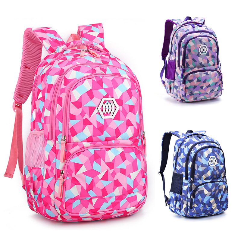Clearance Sale for Back-To-School Season: Children's Schoolbags, Girls' Nylon Camouflage Backpacks for Middle and High School Students, Lightweight Backpacks