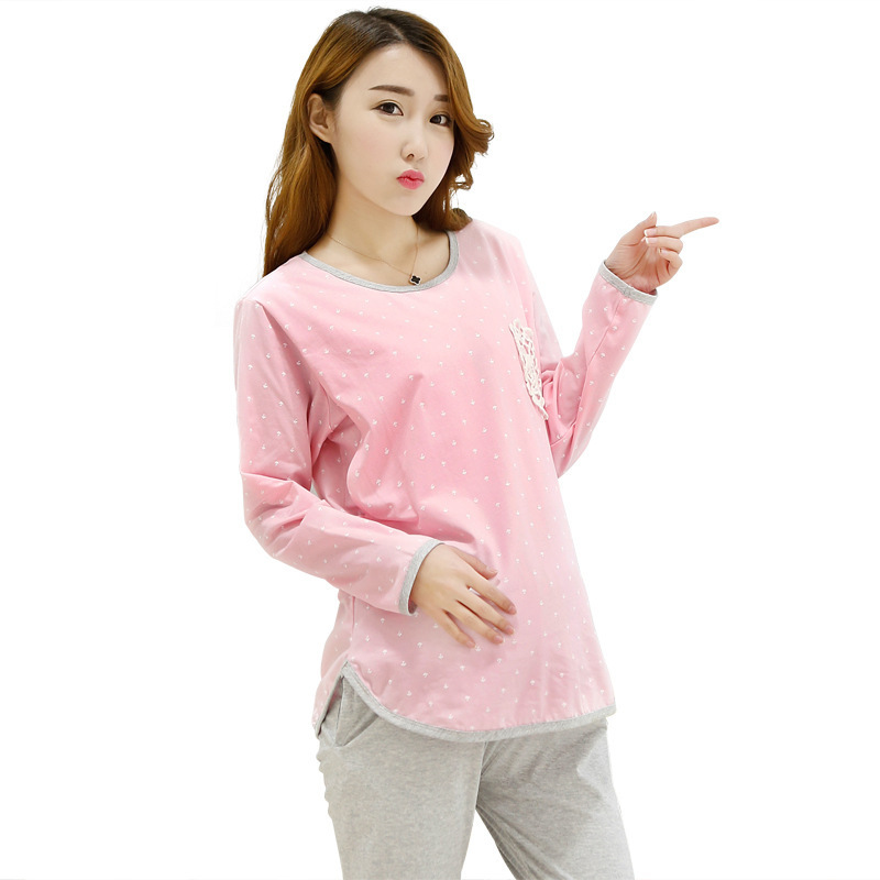 Spring and Summer Pregnant Women's Pajamas Postpartum Going Out Long-sleeved Breastfeeding Clothes Autumn and Winter Breastfeeding Maternity Breastfeeding Home Suit Spring and Summer Pregnant Women's Pajamas Postpartum Going Out Long-sleeved Breastfeeding Clothes Autumn and Winter Breastfeeding Maternity Breastfeeding Home Suit