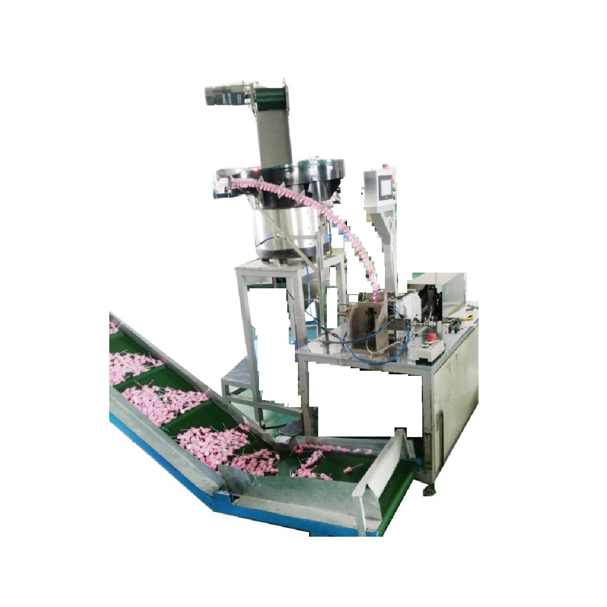 喷头组装机 香水喷头 七件套自动组装机 外置弹簧泵组装 泵头组装