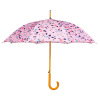 添奇 Literary retro wooden handle straight rod umbrella Japanese -style berth umbrella women's creative rural floral straight rod umbrella wholesale