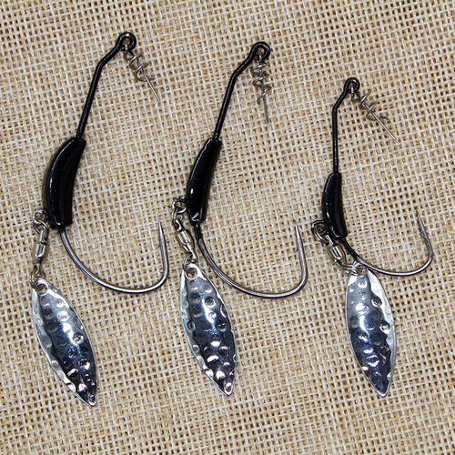 Black lead lure crank hook 7g 4g 2g plus sequin bearing swivel lure hook sea fishing lure soft bait hook