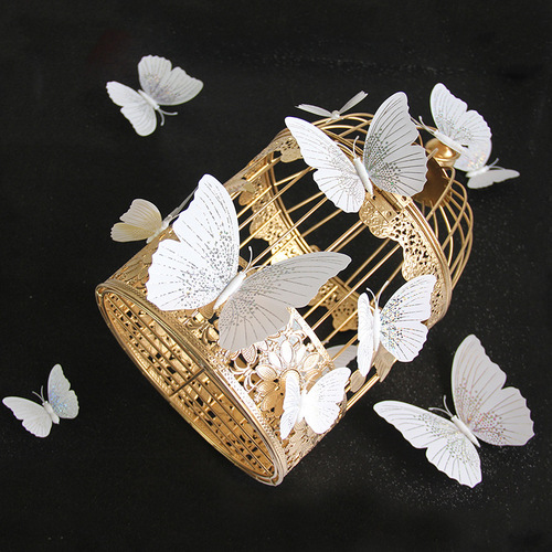 Ambilight single layer 12 PVC butterflies wedding party wall decoration magnetic stickers 3D butterfly wall stickers