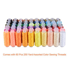 Handmade DIY Sewing Thread Box 60 Colors Dyed Sewing Thread Set 250 Yards Household Sewing Machine Thread Direct Manufacturer Sale