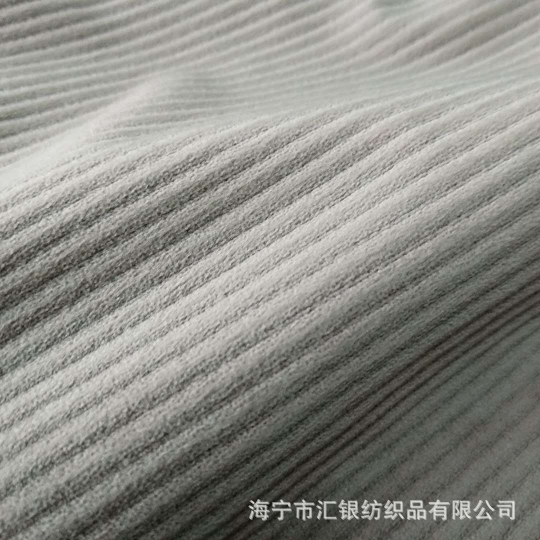 厂家供应6坑宽条绒烂花6坑直条布料烂花丽丝绒各种羽绒服面料绒感