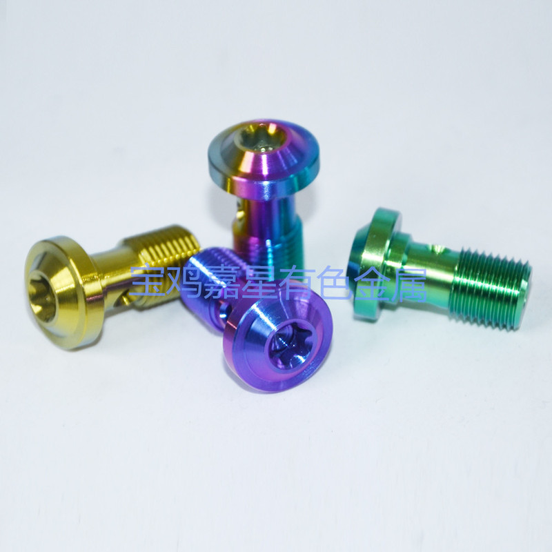 Gr5 Motorcycle Titanium Alloy Tubing Screws Torx Head Titanium Screws M10*1.25 1.0 Pitch