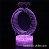 Creative table lamp for St. Valentine's Day, LED touch night light, 3D, creative gift