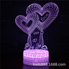 Creative table lamp for St. Valentine's Day, LED touch night light, 3D, creative gift