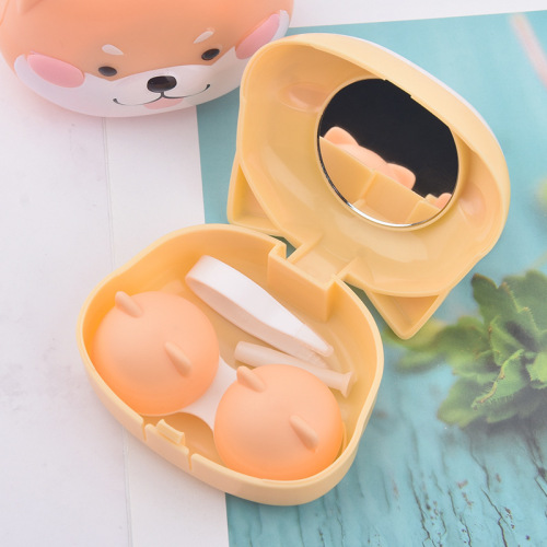 New KD089 Wangcai Lai Fu Contact Lens Case Color Contact Lens Companion Care Box Three-dimensional Cartoon Contact Lens Case