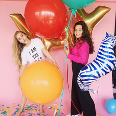 18寸圓形乳膠氣球復古色氣球  跨境酒吧婚禮生日派對裝飾大球批發