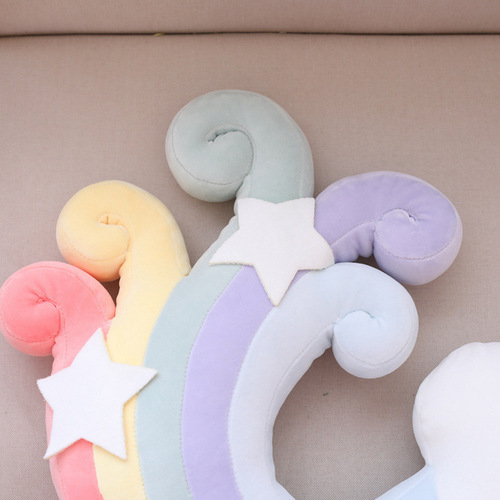 Creative INS pillow small fresh star moon rainbow auspicious cloud home pillow Nordic style plush toy
