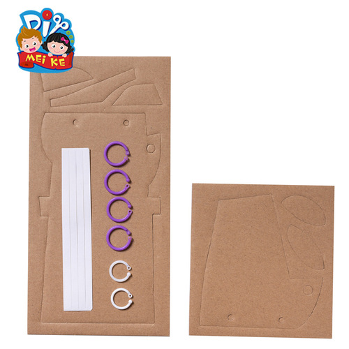 Maze of facial features Children's handmade art graffiti Five Palaces art materials Kindergarten creative environment layout creation