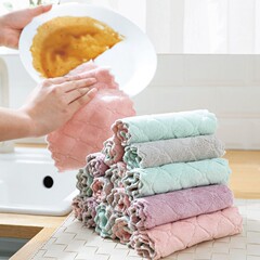 Nordic style non-stick cleaning cloth hand towel absorbent dishwashing cloth thick table wiping cloth towel