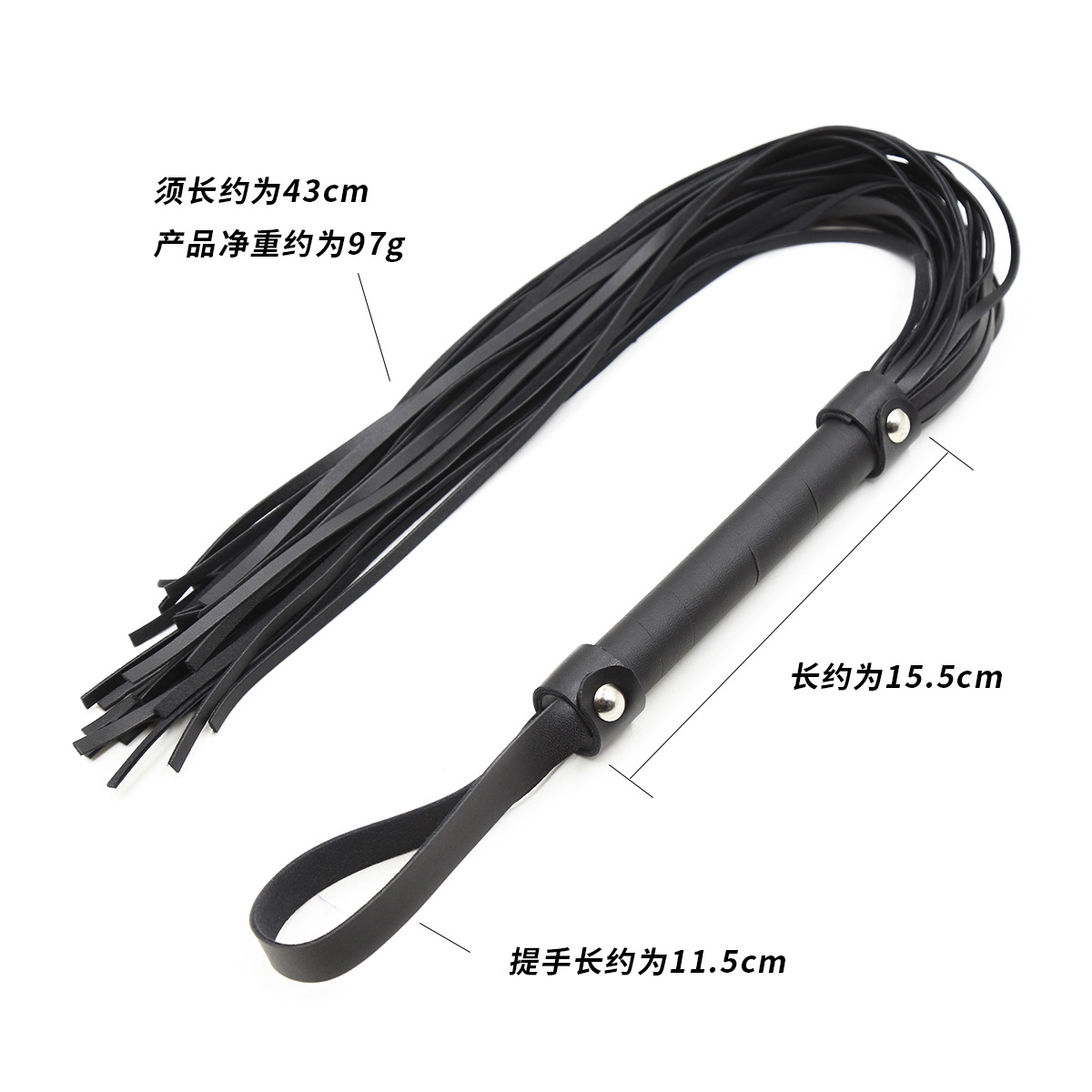 Juguetes sexuales para adultos, látigo de cuero, látigo de PU, látigo de cuero tejido a mano, látigo de caballo, látigo didáctico, accesorios para espectáculos image 4
