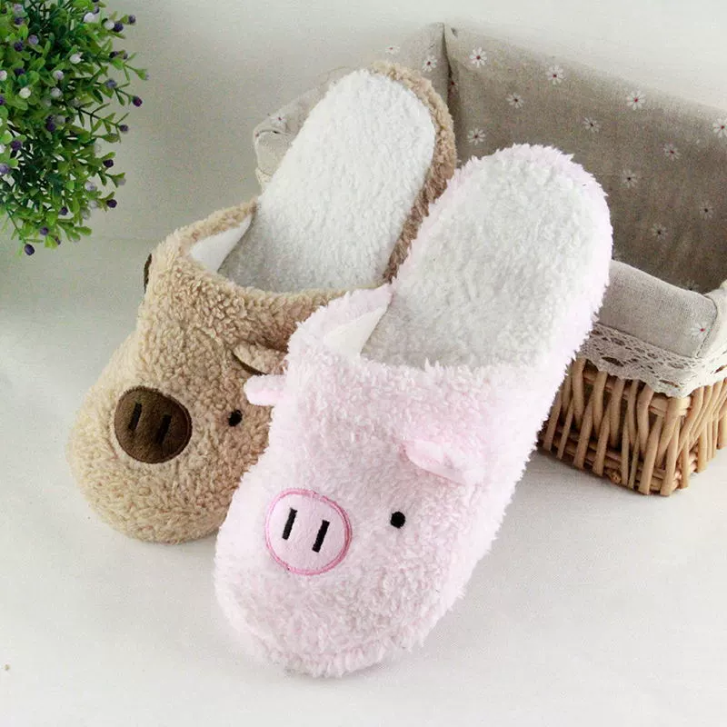 Пара мультфильм Свинья Хлопок тапочки дома пол мягкие тапочки, Крытый перетащить Цыси производителей оптом