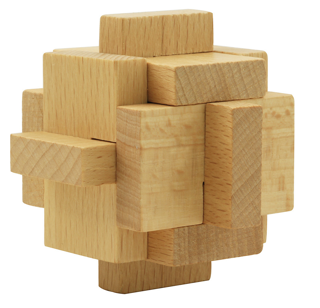 Cerradura de Kongming de juguete de madera para niños Cerradura de Kongming Cerradura de Luban Juego completo de embutir clásica de juguete de madera Cerradura de Kongming