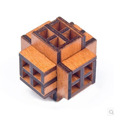 Cerradura de Kongming de juguete de madera para niños Cerradura de Kongming Cerradura de Luban Juego completo de embutir clásica de juguete de madera Cerradura de Kongming