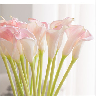 Polyurethane big calla lilies, artificial flowers for living room
