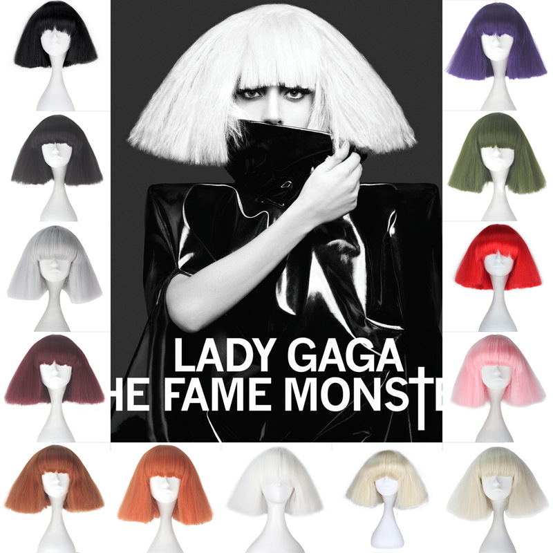Factory spot wholesale lady gaga European and American Star Fashion BOBO head fluffy Party bar ball wig