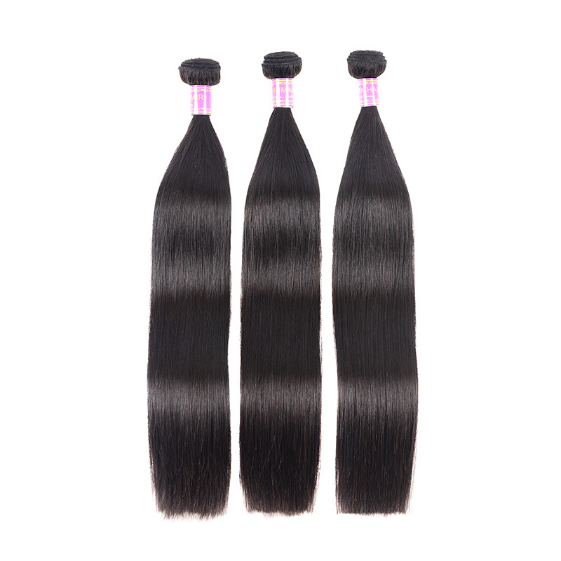 Peluca de pelo real Cortina de pelo hueso recto bone straight human hair double drawn