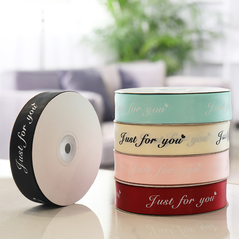 Wholesale width 2.5cm length 45 yards polyester ribbon wedding decoration gift flower ribbon