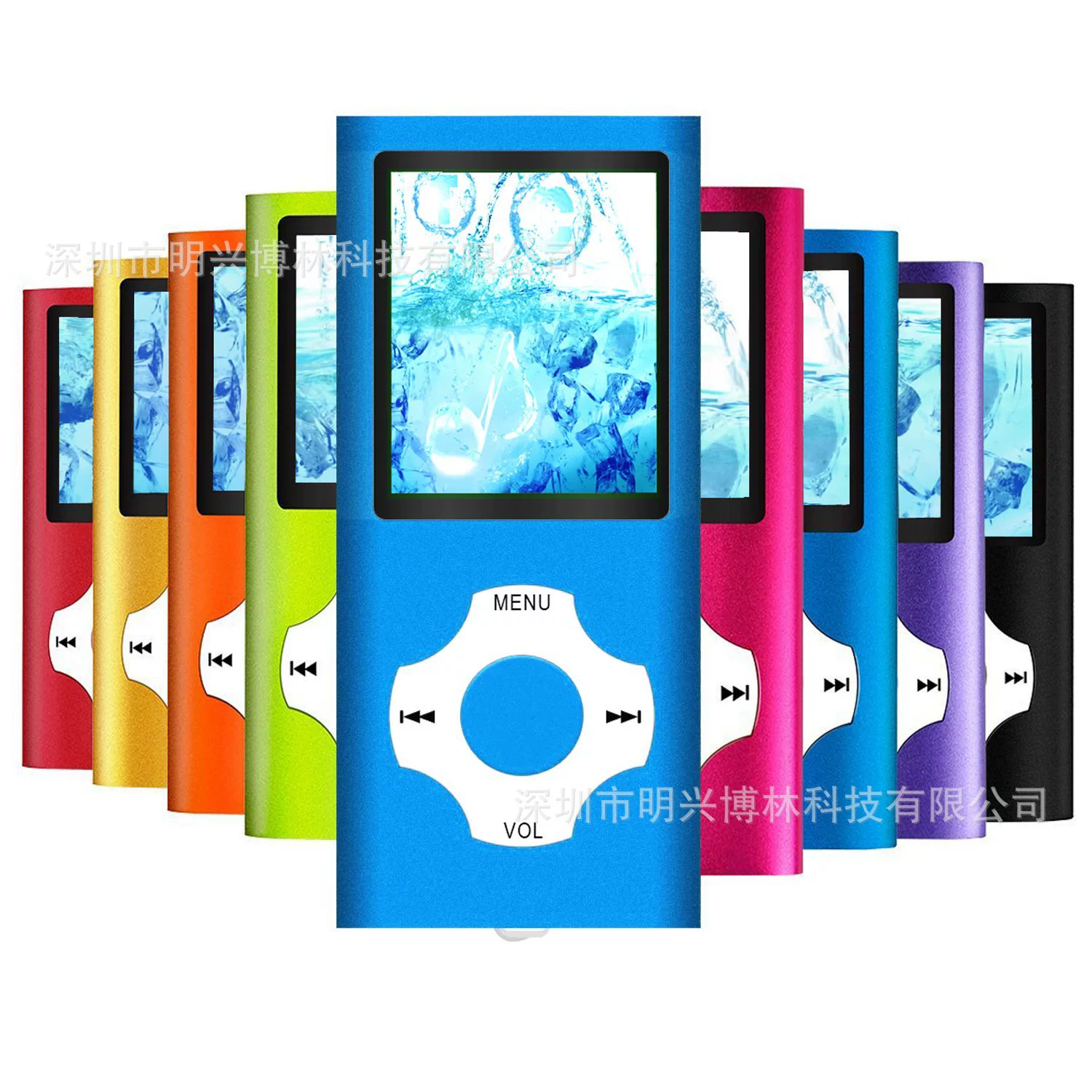 Портативный MP4/MP3-плеер, корпус из алюминия 1.8 дюйма, microSD до 64 ГБ, FM и диктофон