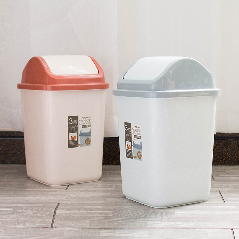 Large trash can Nordic creative fashion home kitchen living room office bathroom diaper trash can with lid