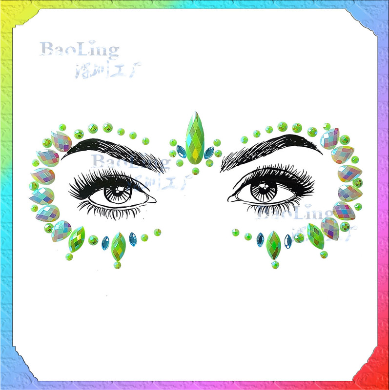 European and American Acrylic Diamond Sticker Performance Decoration Beauty Makeup Face Sticker Tattoo Sticker Chest Sticker Drill European and American Acrylic Diamond Sticker Performance Decoration Beauty Makeup Face Sticker Tattoo Sticker Chest Sticker Drill