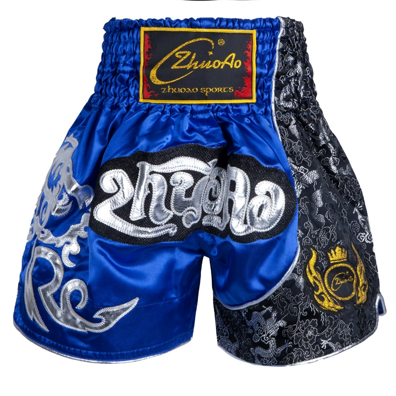 Boxing Training Shorts, Muay Thai Style, Satin Finish, Sizes XXXS(110)–XXXXL(200)