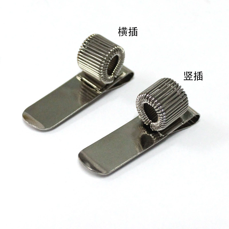 Пружинный зажим для ручки завод оптовая продажа портативный металлический зажим для ручки из марганцевой стали