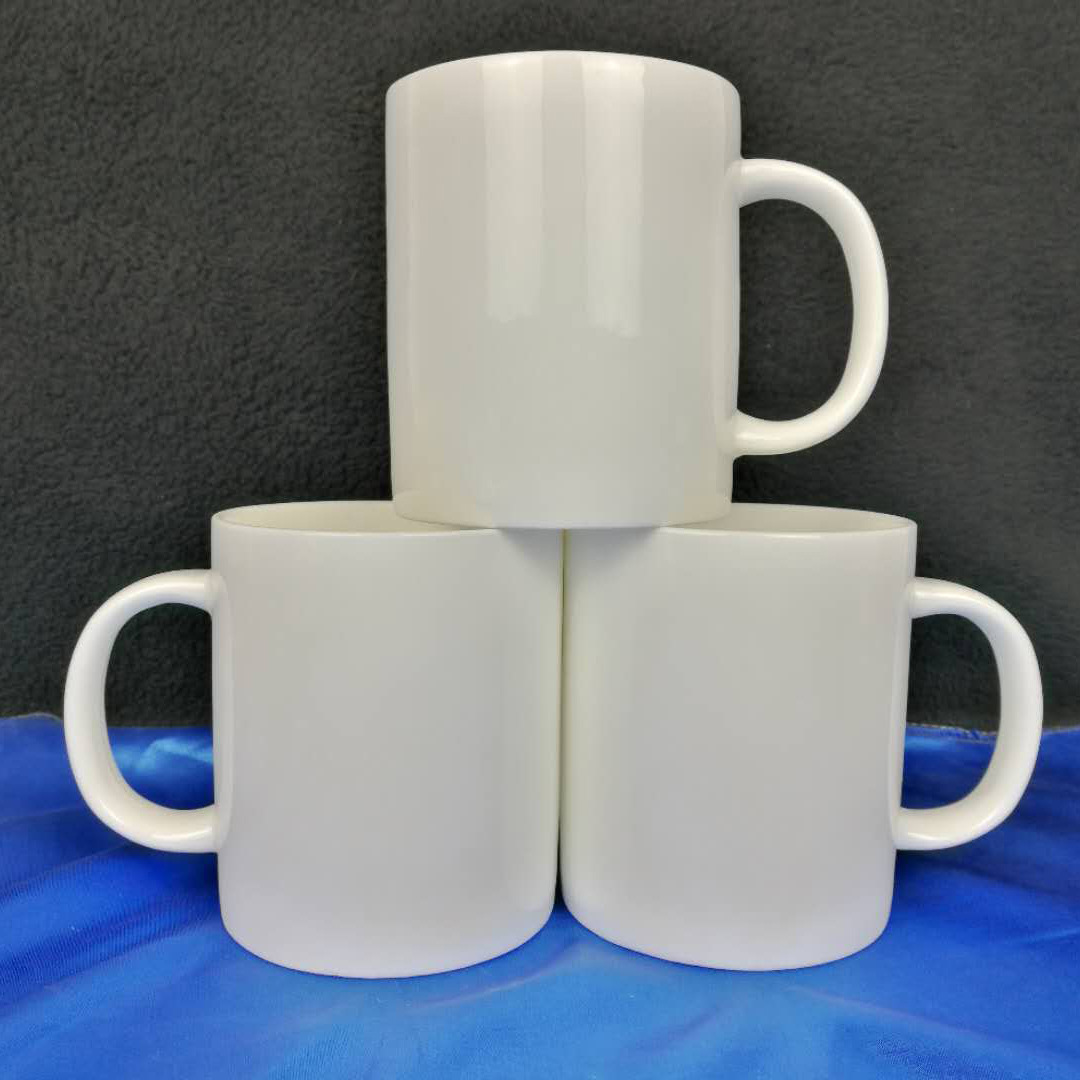 Factory coated Cup blank thermal transfer ceramic cup export AB grade 11oz enhanced porcelain bone china mug