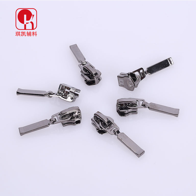 5号装饰拉链头 5#金属底座吊镀枪色拉头服装装饰拉链头